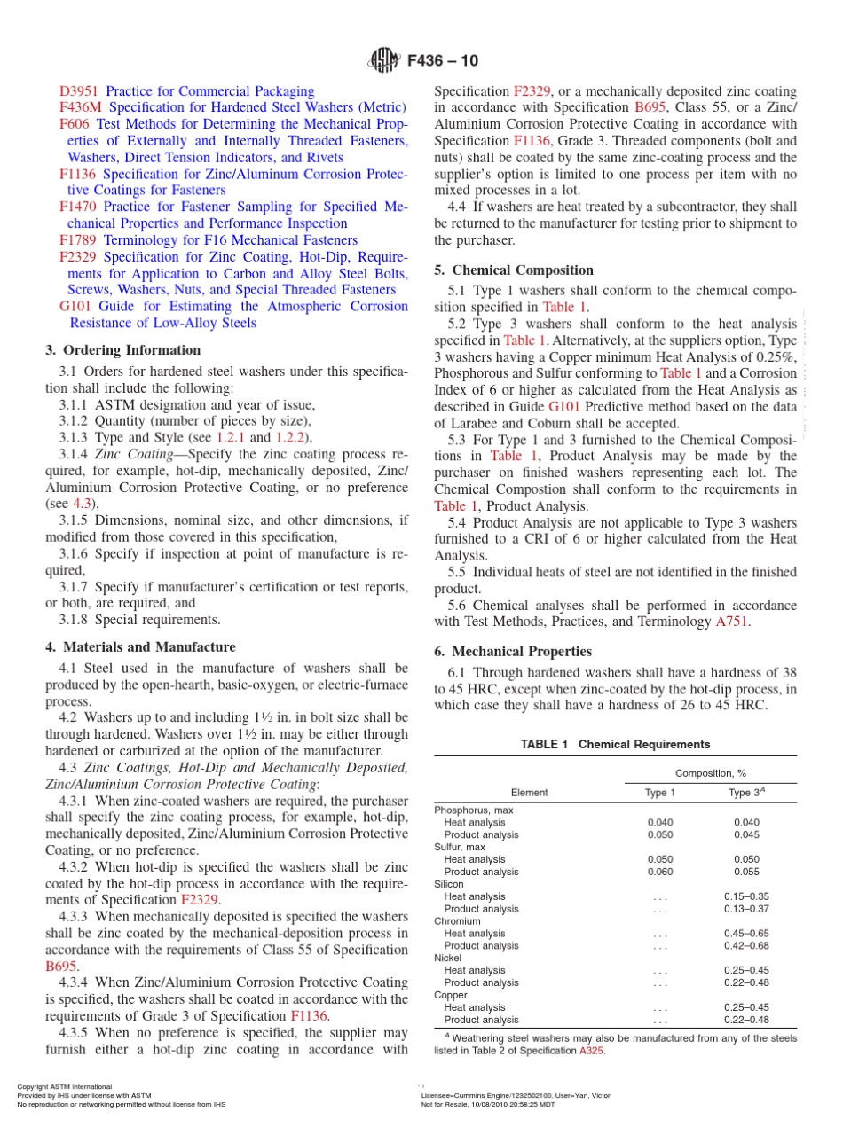 ASTMF4362010_StandardSpecificationforHardenedSteelWashers_第2页