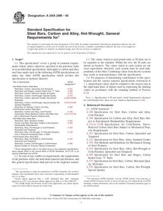 ASTM_A29／A29M热锻及冷加工碳素钢和合金钢棒