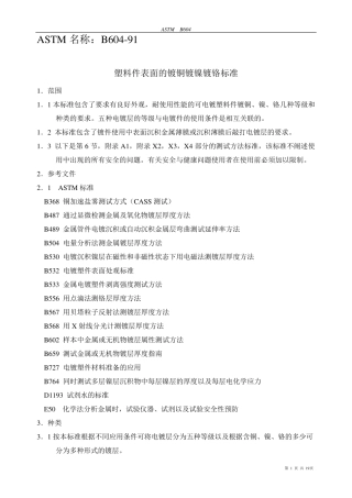 ASTM名称：B604
