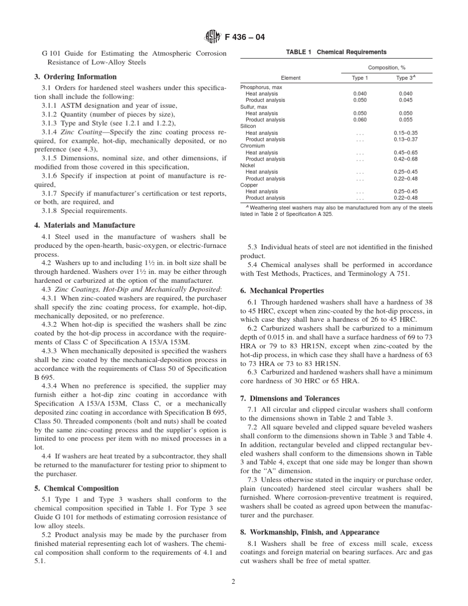 ASTM钢铁标准.F436_第2页