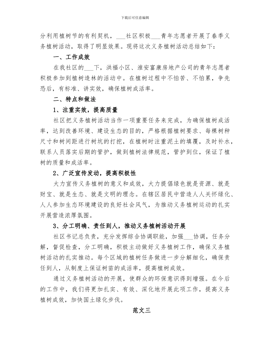 2024社区植树节活动总结_第2页