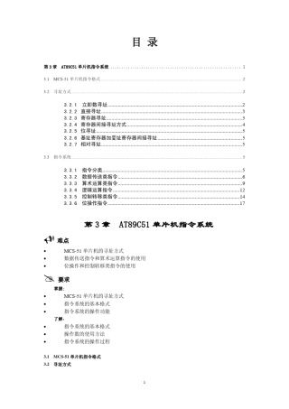 AT89C51单片机指令系统