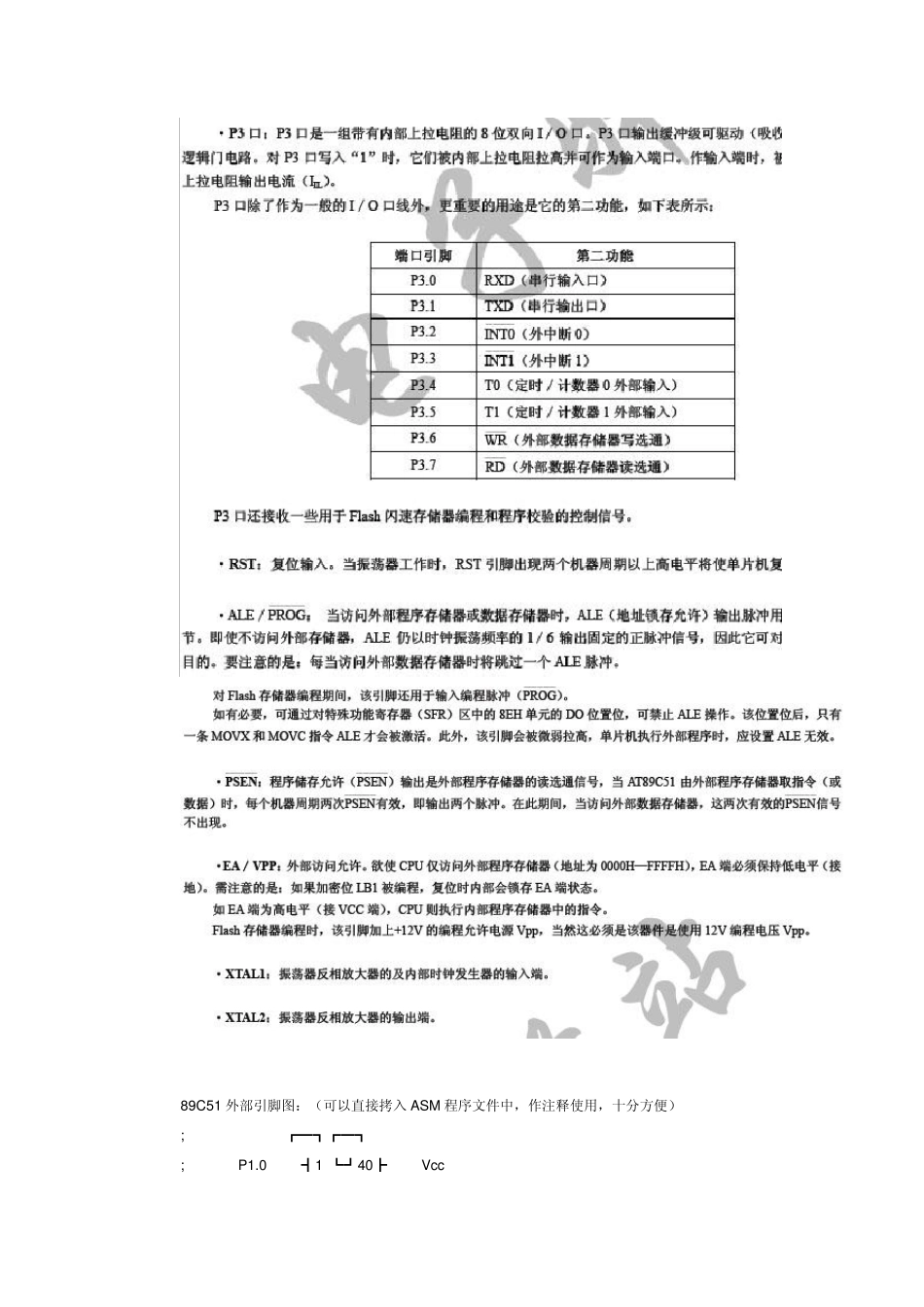 at89c51引脚图及功能_第3页