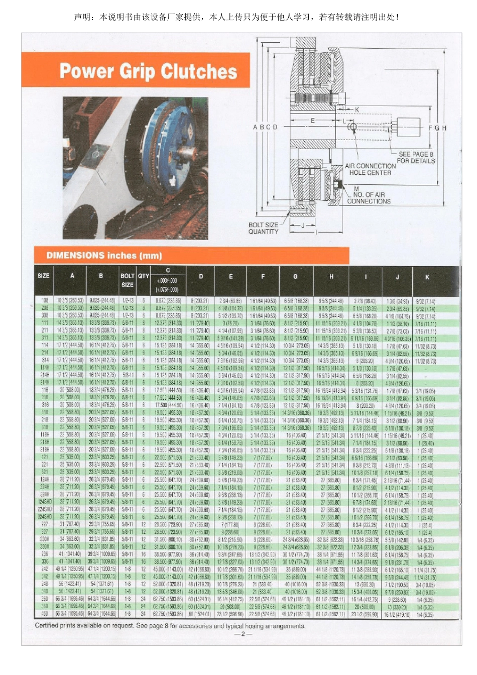 ATD推盘离合器技术参数及说明_第3页