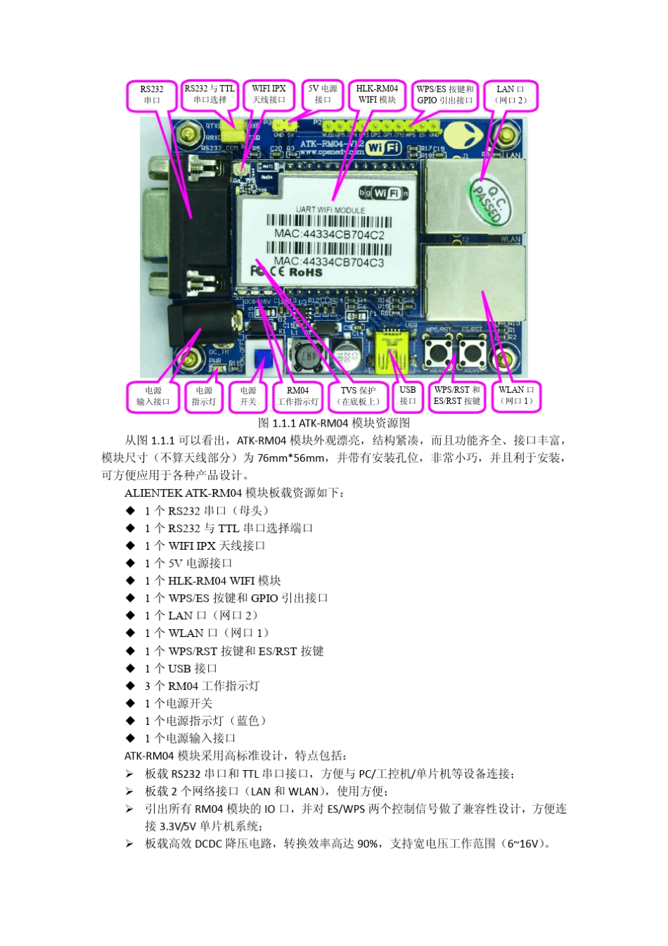ATKRM04WIFI模块使用说明_AN1306_第2页
