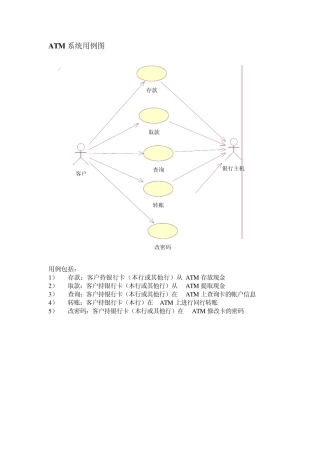 ATM用例图用例规约时序图