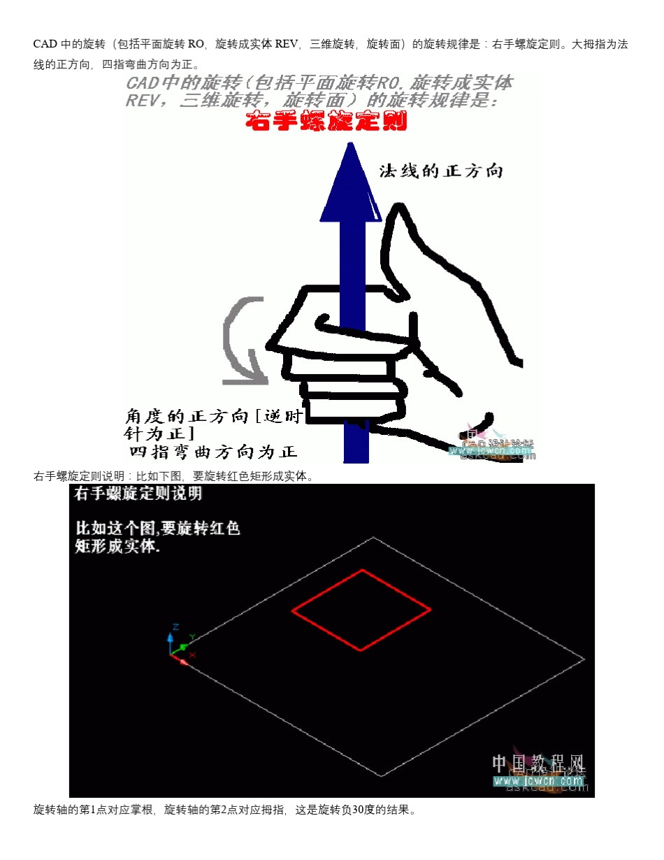 AutoCAD三维基础教程：右手螺旋定则_第1页