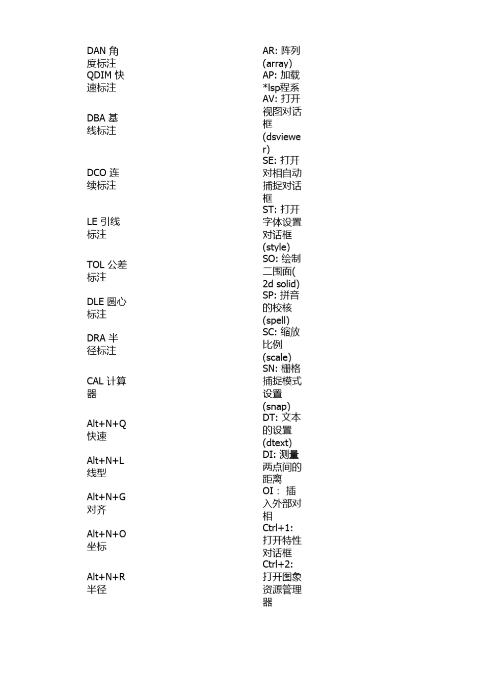 AUTOCAD快捷键大全_第3页