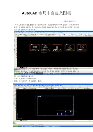 AutoCAD自定义布局图框