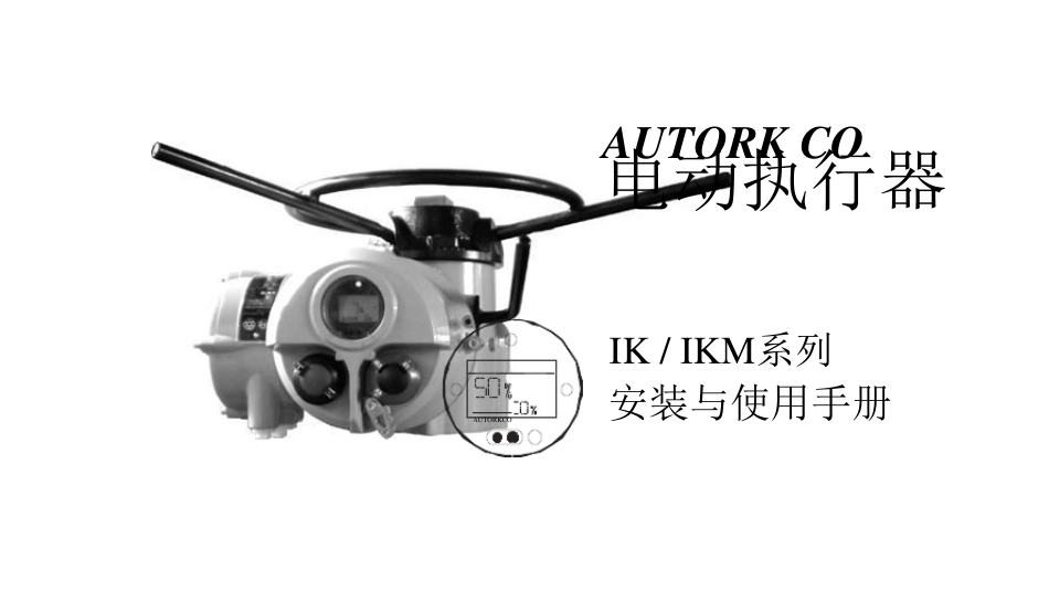 Autork执行器IK,IKM系列使用说明书_第1页