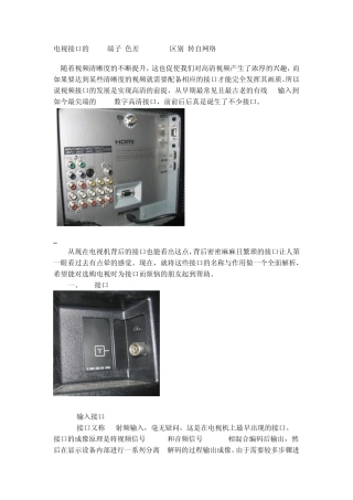 AV.S端子,VGA接口区别