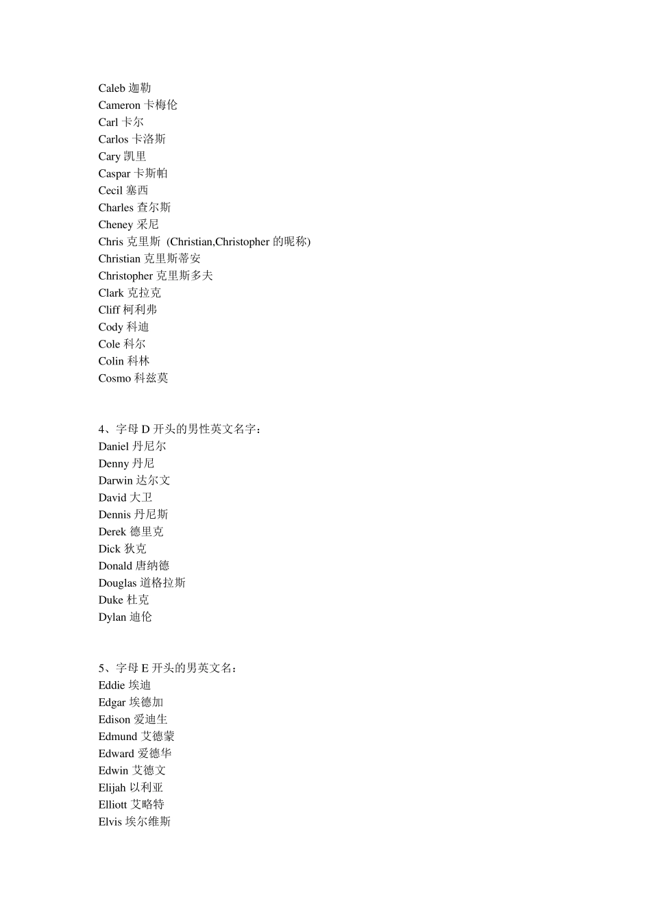 AZ男女宝宝英文名大全_第2页