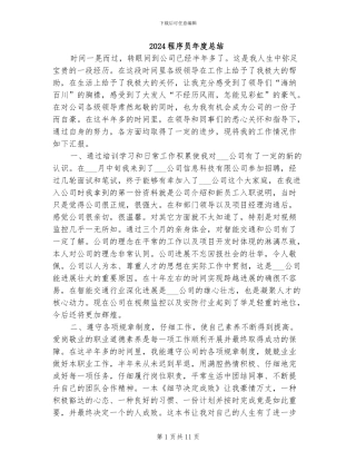 2024程序员年度总结