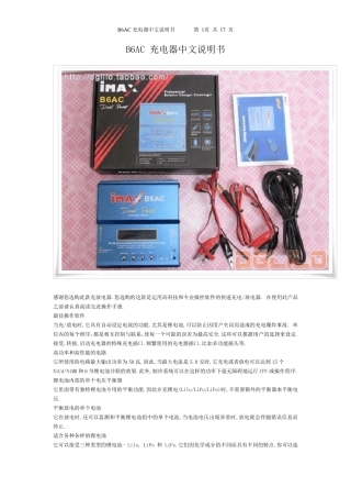 B6平衡充中文说明书