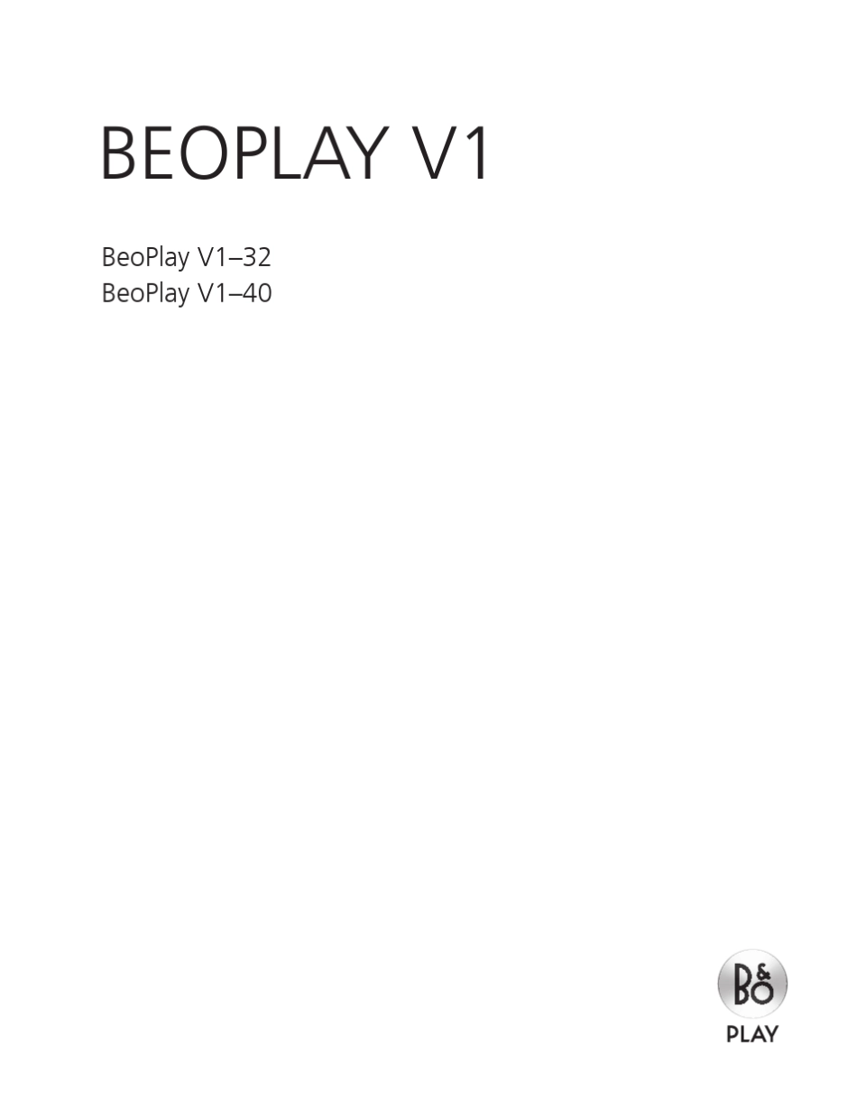 bamp;o电视机说明书_第1页