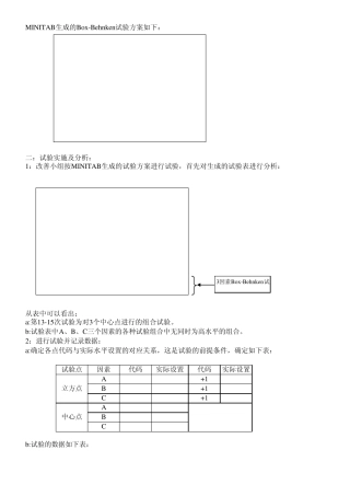 BBBoxBehnken设计表分析