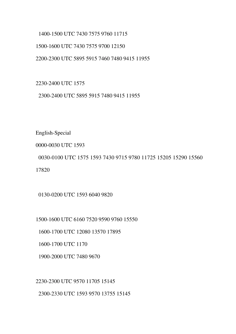 BBC英文广播时刻表_第2页