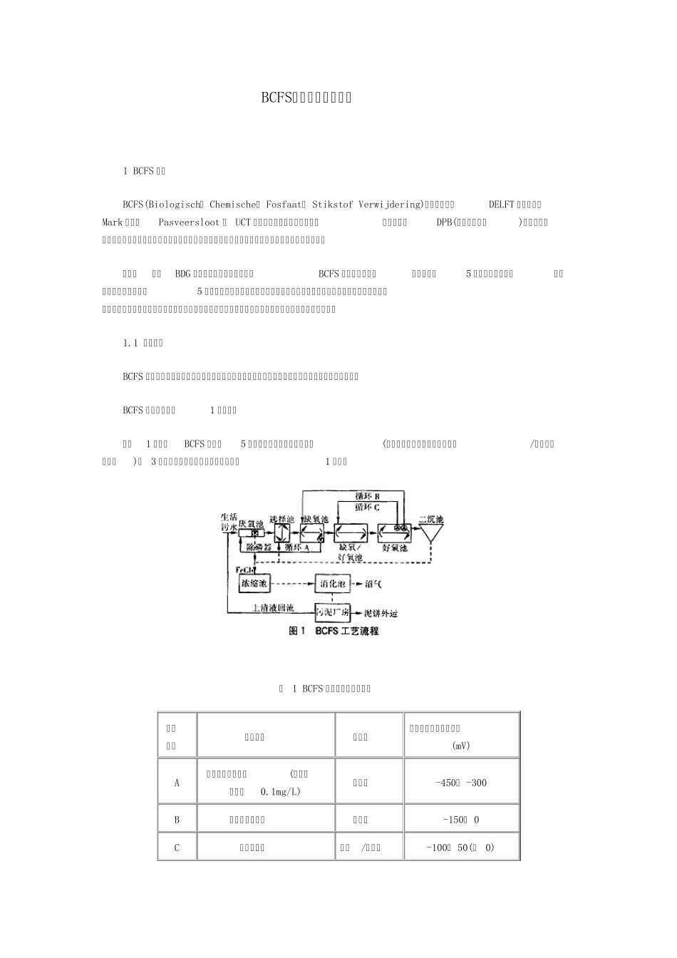 BCFS—生物除磷新工艺_第1页