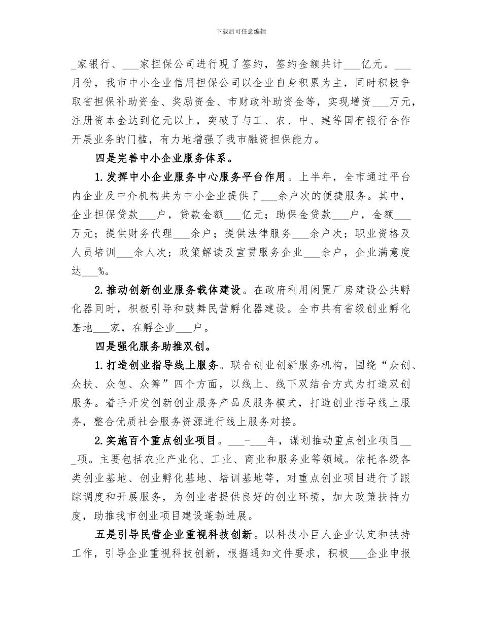 2024突出发展民营经济工作总结_第2页