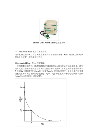 BioradGenePulserXcell电穿孔系统