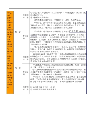 Bnbzsga考研复习计划