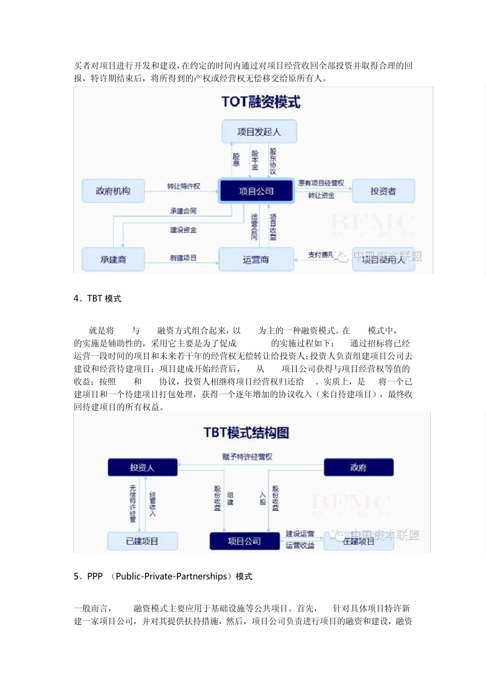 BOT、BT、TOT、TBT和PPP投融资模式全解析_第3页