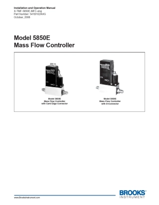 BROOKS流量计5850E使用手册