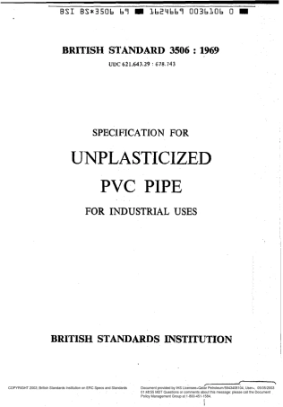 BS3506unplucizedPVCPipes