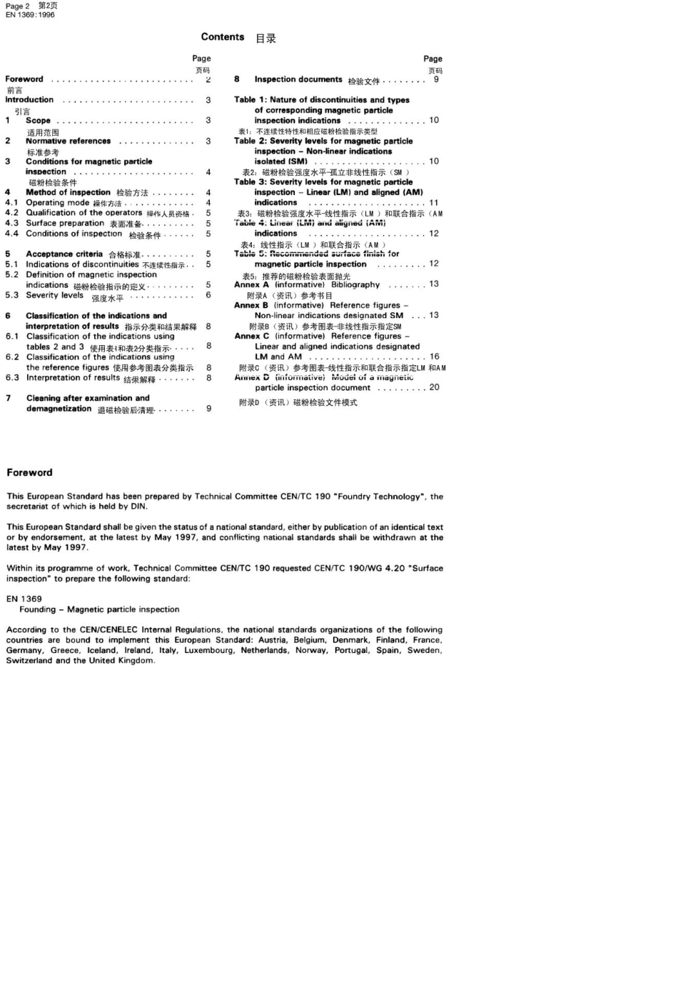 BSEN13691997铸造.磁粉检验纯正中英文对照版_第3页
