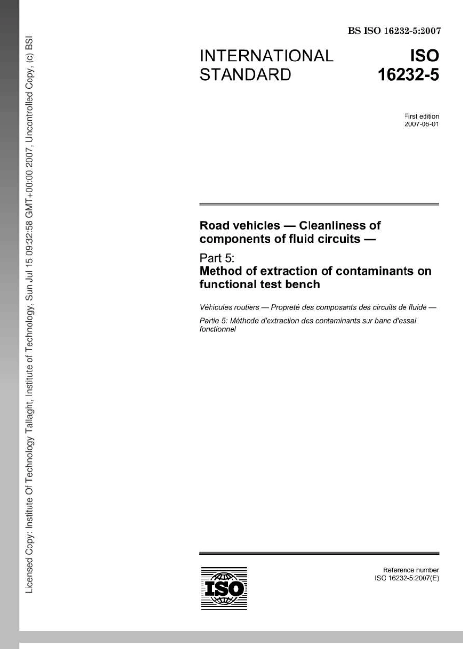 BSISO1623252007RoadvehiclesCleanlinessofcomponentsoffluidcircuitsP._第3页