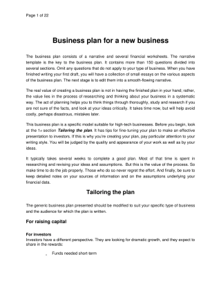 Businessplantemplate全英商业计划书模板