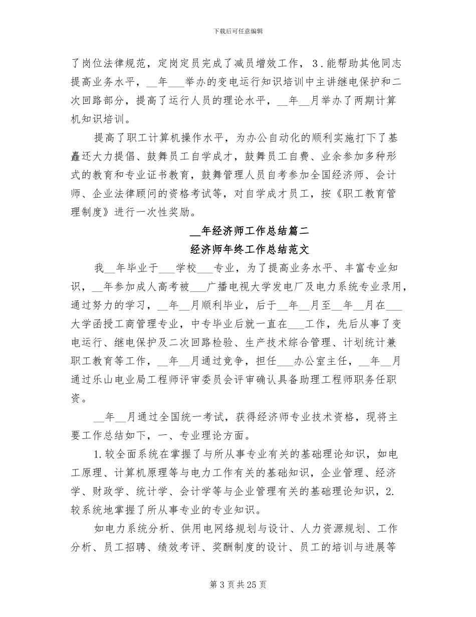 2024经济师工作总结_第3页