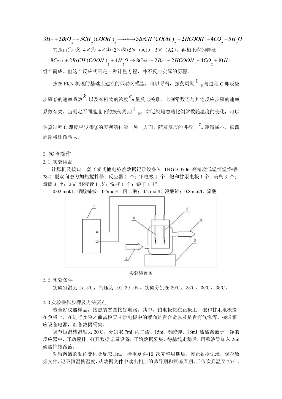 BZ振荡反应实验报告_第2页