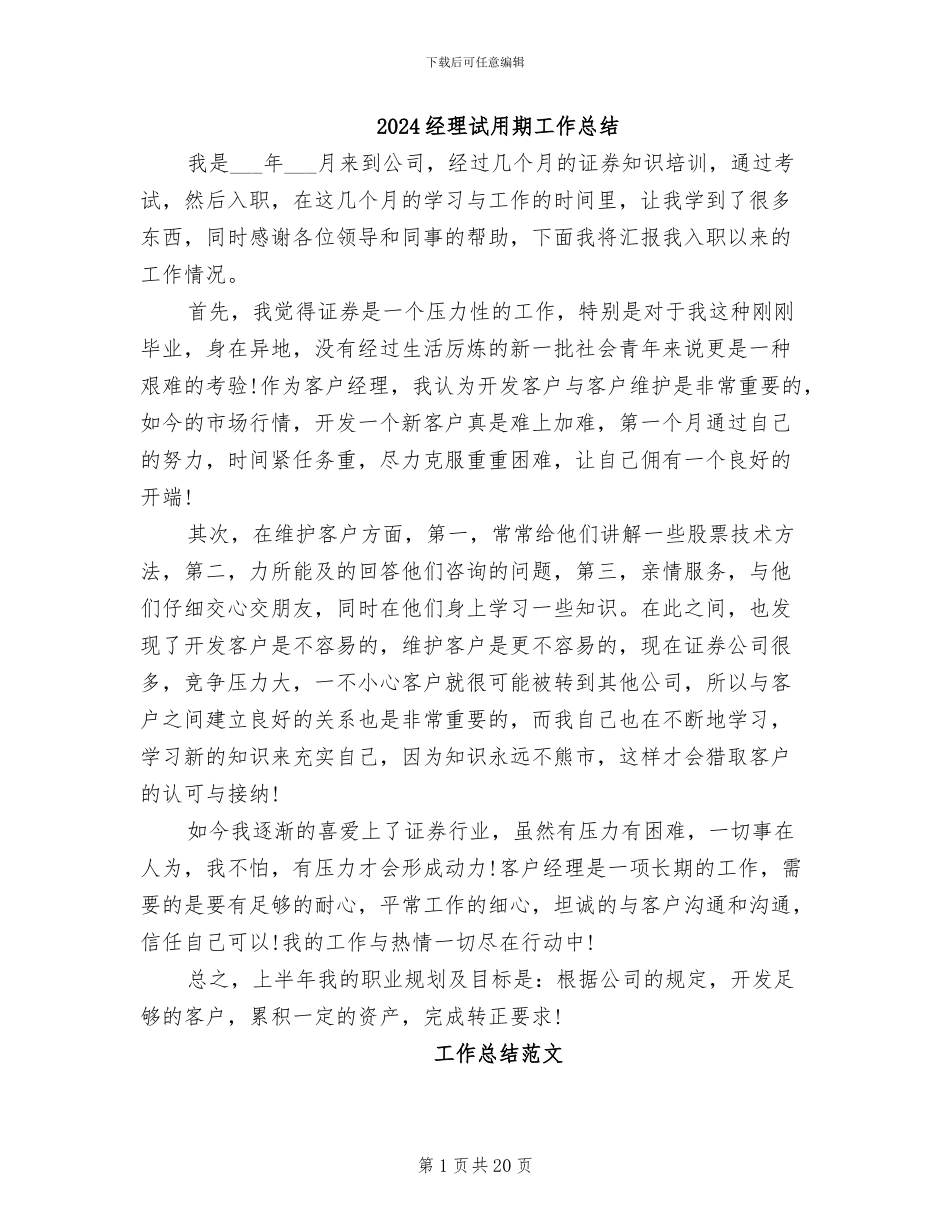 2024经理试用期工作总结_第1页