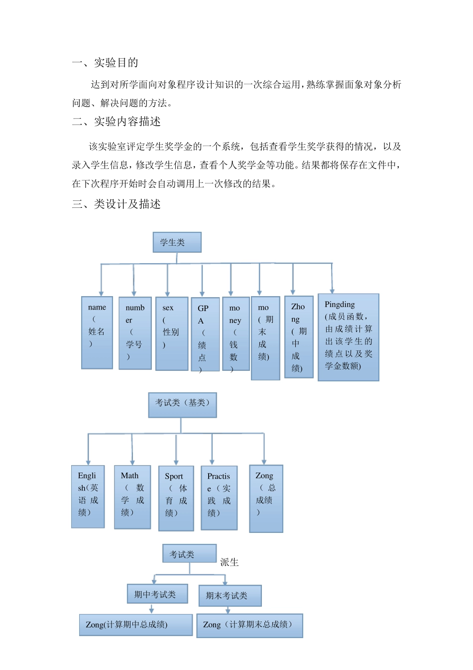 C++奖学金评定系统课设报告_第2页