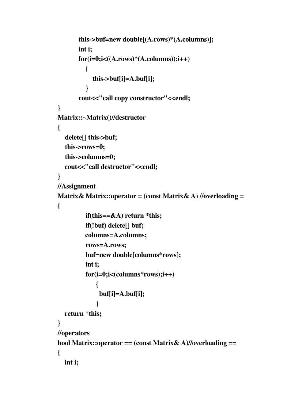 C++实现矩阵类_第2页