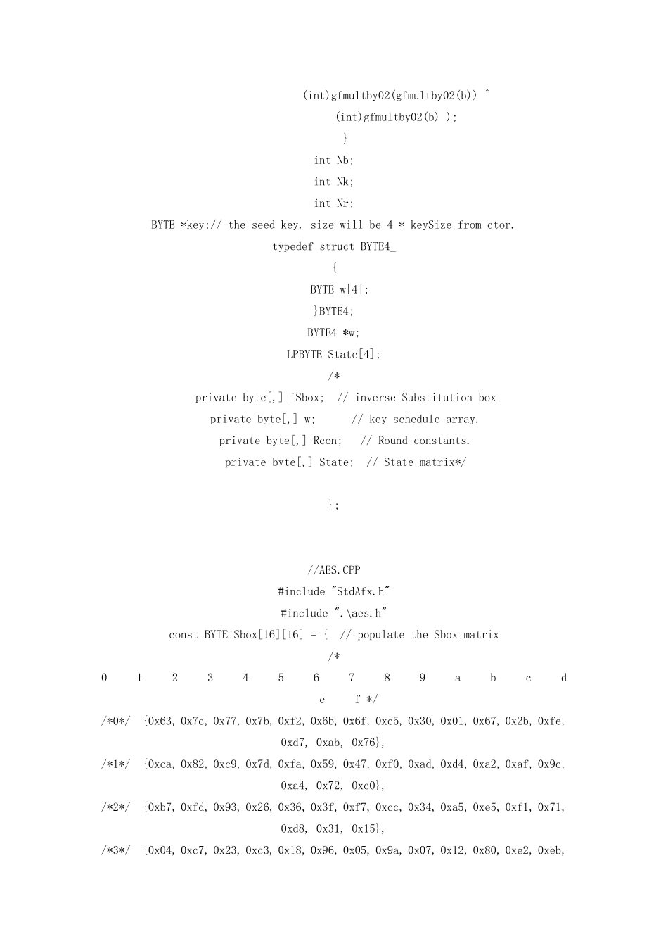 C++的AES代码_第3页