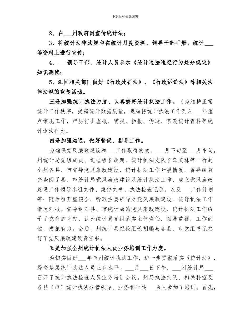 2024统计执法年终工作总结_第2页