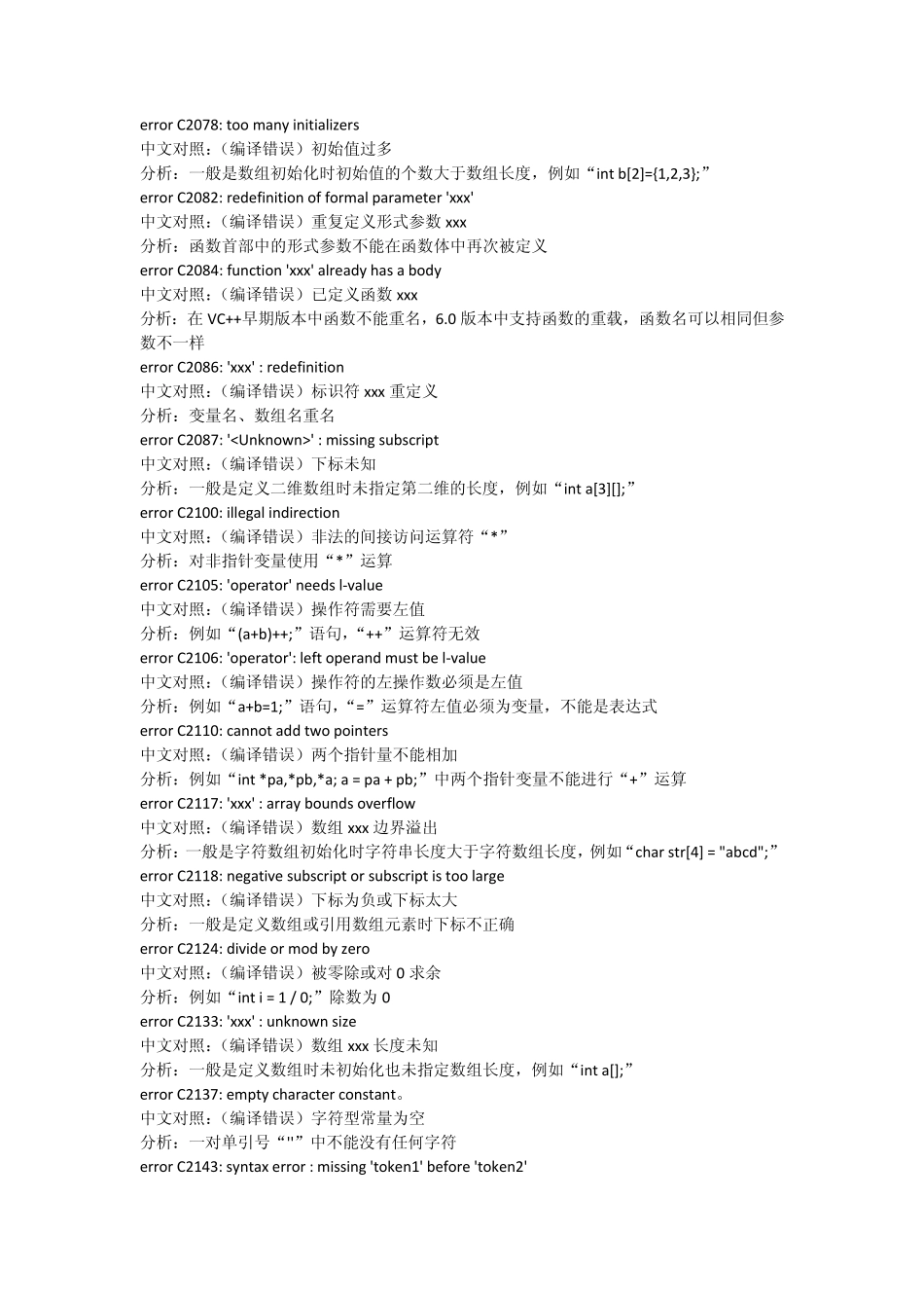 c++错误对照表_第3页