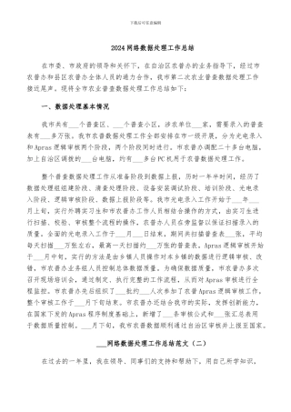 2024网络数据处理工作总结