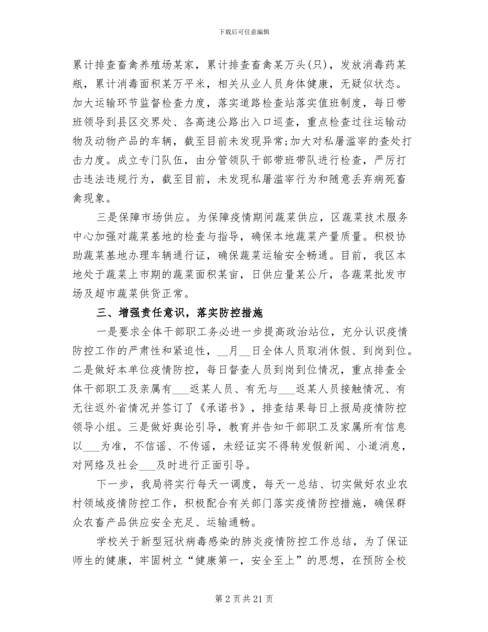 2024肺炎疫情防控工作总结_第2页