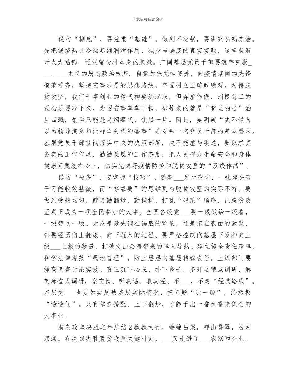 2024脱贫攻坚决胜之年总结_第2页