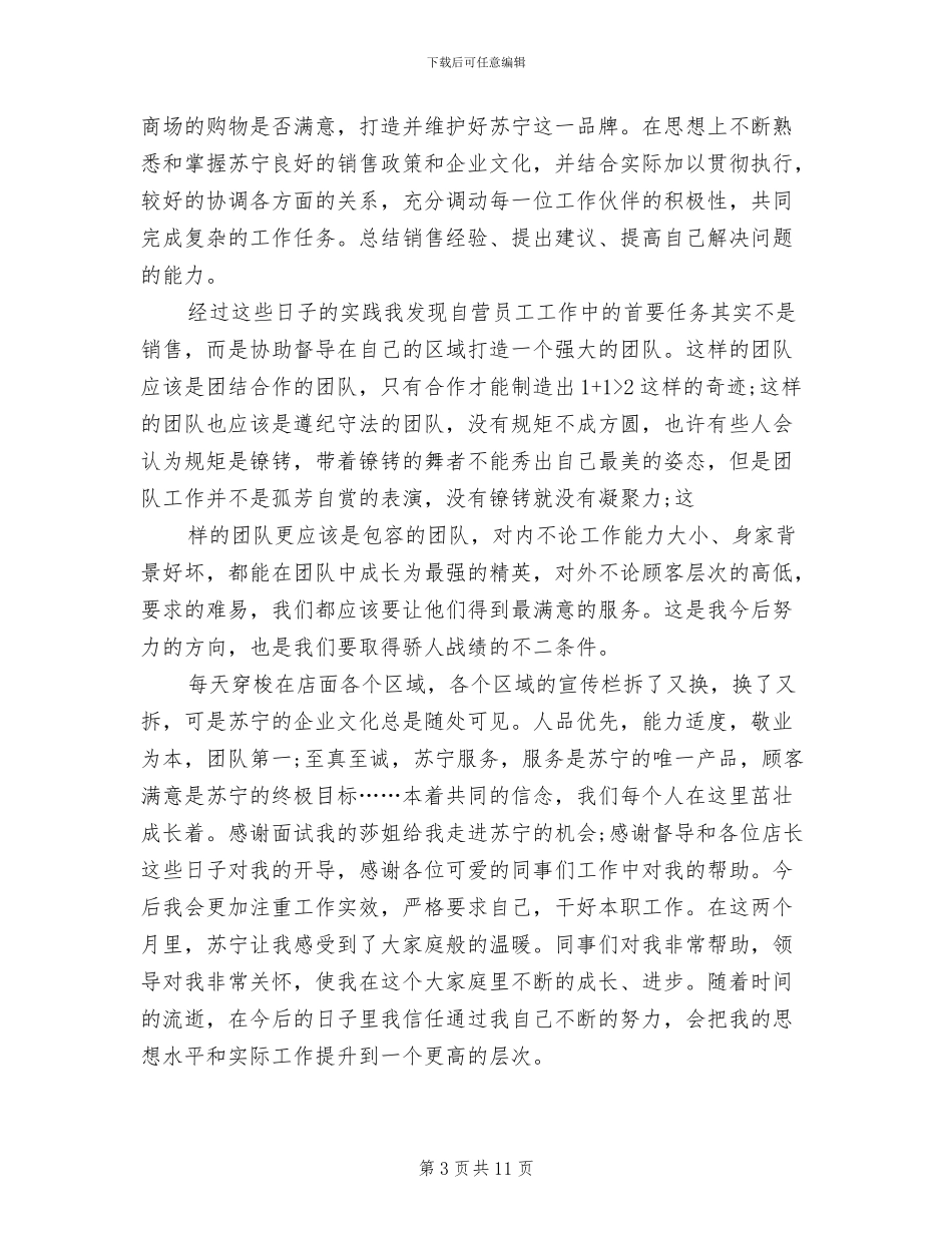 2024营业员试用期工作总结范文_第3页
