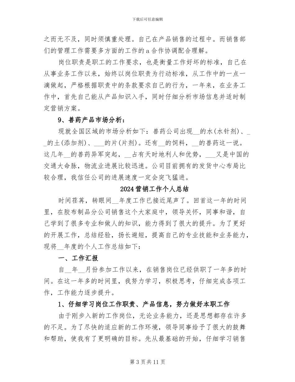 2024营销团队总结与计划_第3页