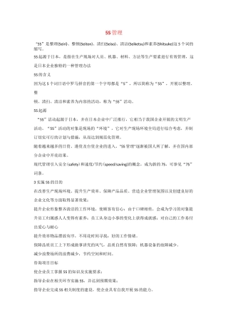 5S管理的标准及流程