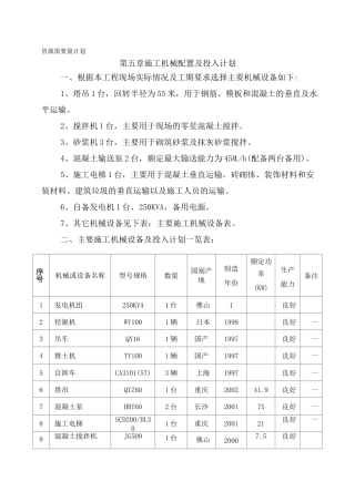 资源需要量计划