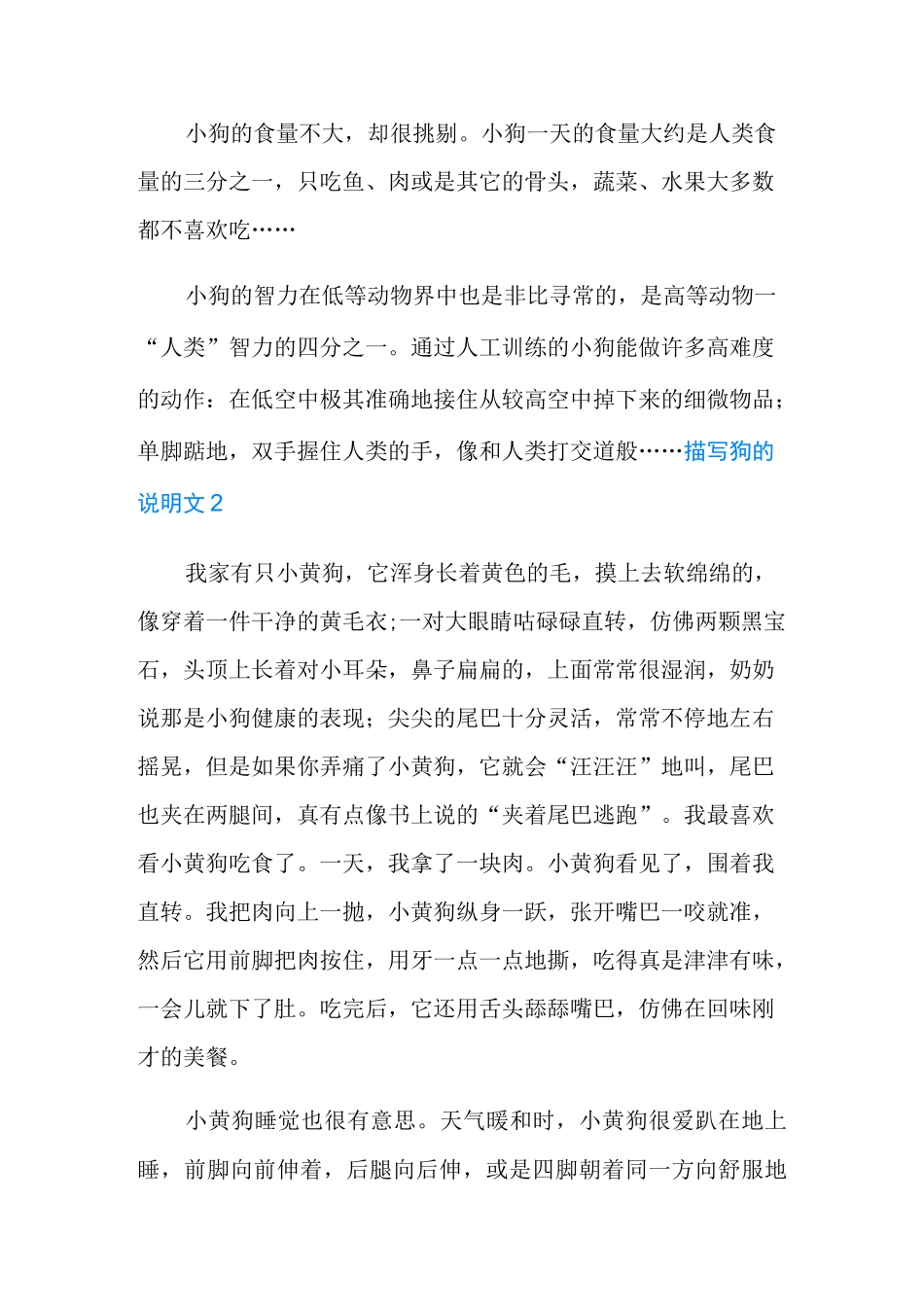 描写狗的说明文14篇_第2页