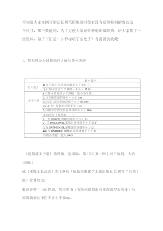 管道间距规范..