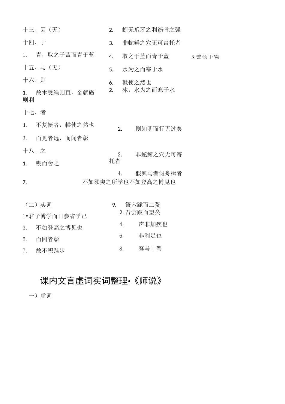 课内文言虚词实词整理·《劝学》_第2页