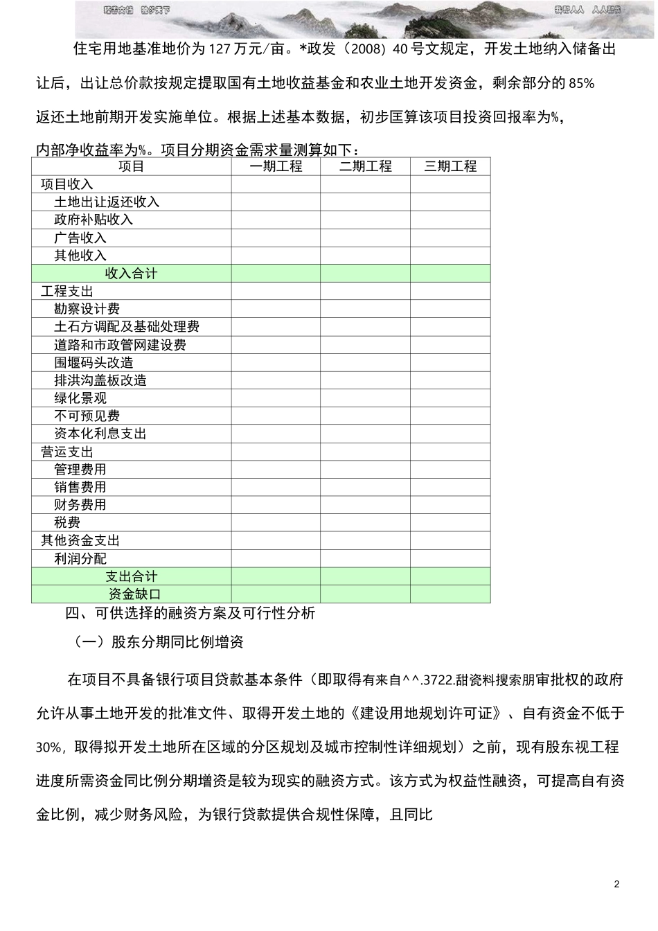 公司项目建设资金融资方案_第2页